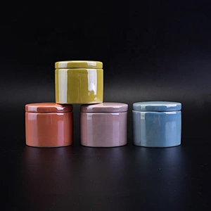 4oz Pearl Glazed Ceramic Candle Jar with Ceramic Lid Wholesales