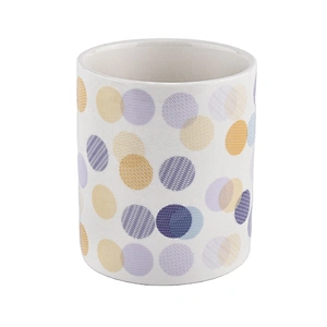 Sunny Luxury white custom logo ceramic candle jar holder 10oz 20oz