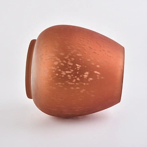 Wholesales matte luxury electroplated glass candle jar