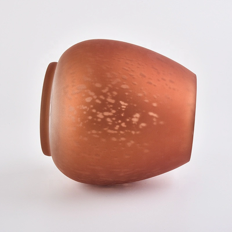 Wholesales matte luxury electroplated glass candle jar