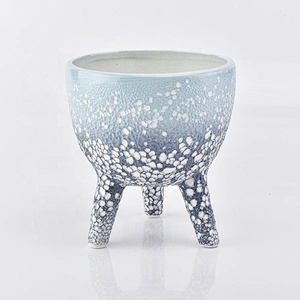 Empty glazed votive candle holder ceramic candle container vases home decoration