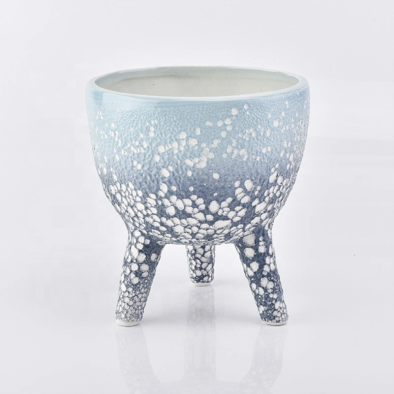 Empty glazed votive candle holder ceramic candle container vases home decoration