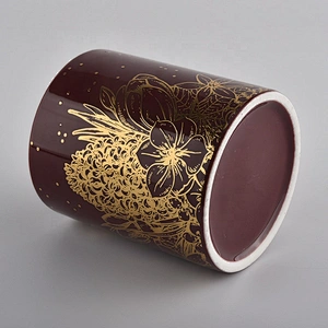 Wholesale Retro Home Decoration Large Capacity Color Ceramic Customized Candle Jar
