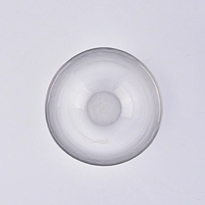 Random glass candle vessel hand made white color