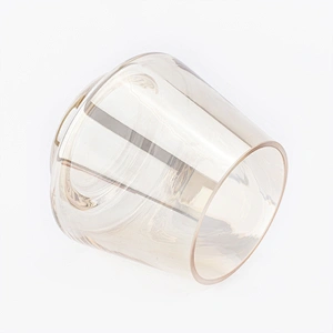 Wholesale  glass candle  holder mercury colored home decoration