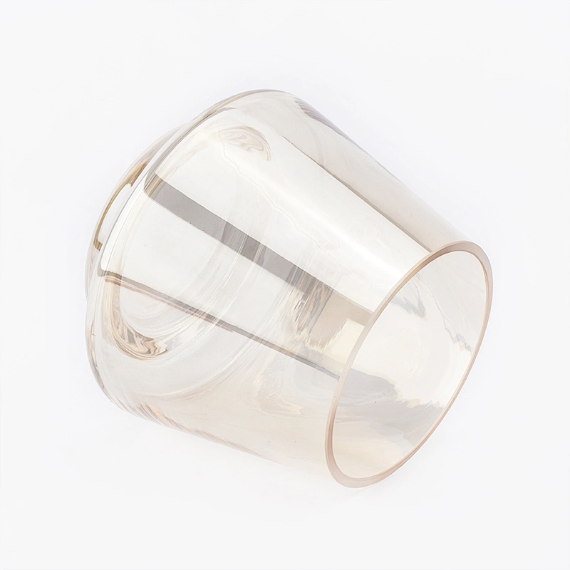 Wholesale  glass candle  holder mercury colored home decoration