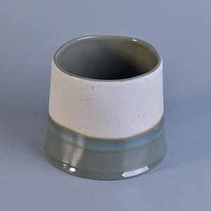 Elegant green round ceramic candle containers votive candle holders home decoration supply