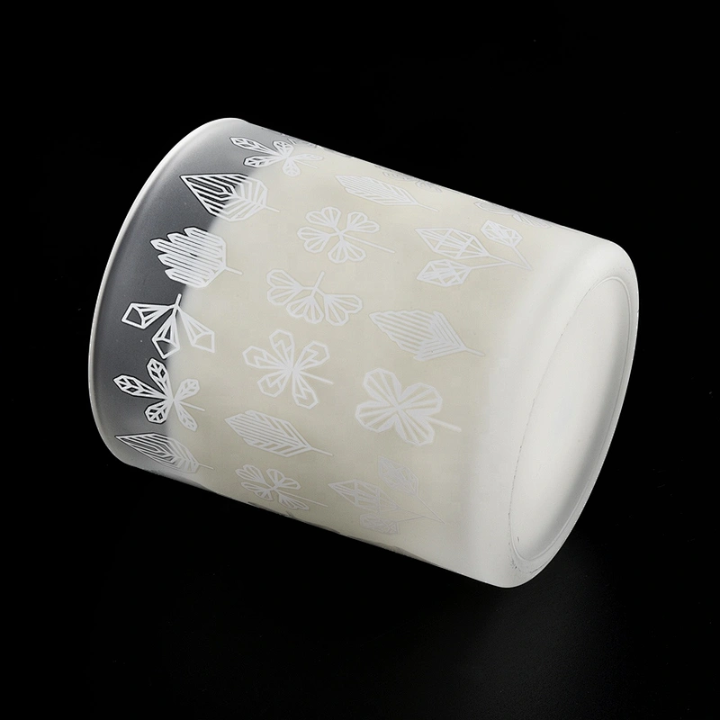 Sunny white matte luxury empty glass candle jars holder for candle making