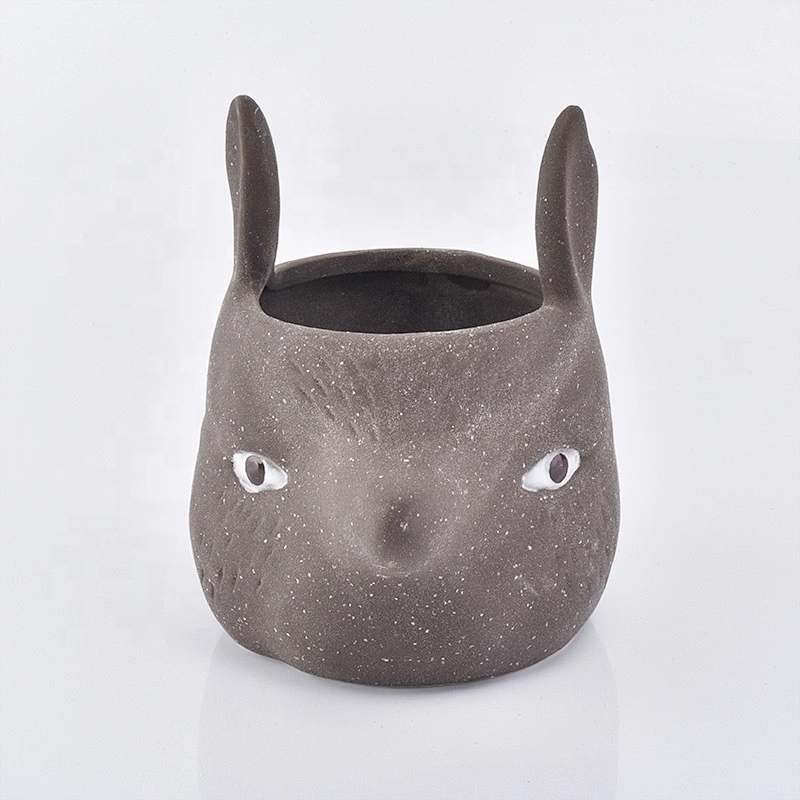 Animal-shape ceramic votive candle vessel customized candle holders home decor wholesale