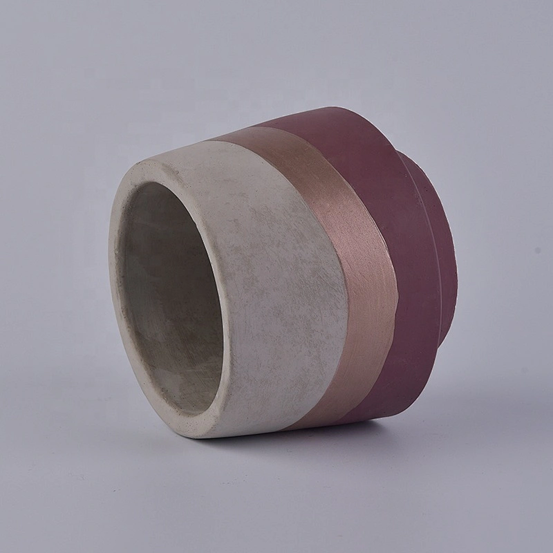 400ml glazed concrete candle holder tealight candle jar party decoration