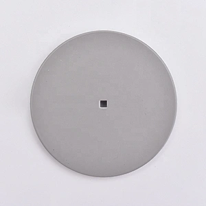 Grey round wooden lid for candle jar supply