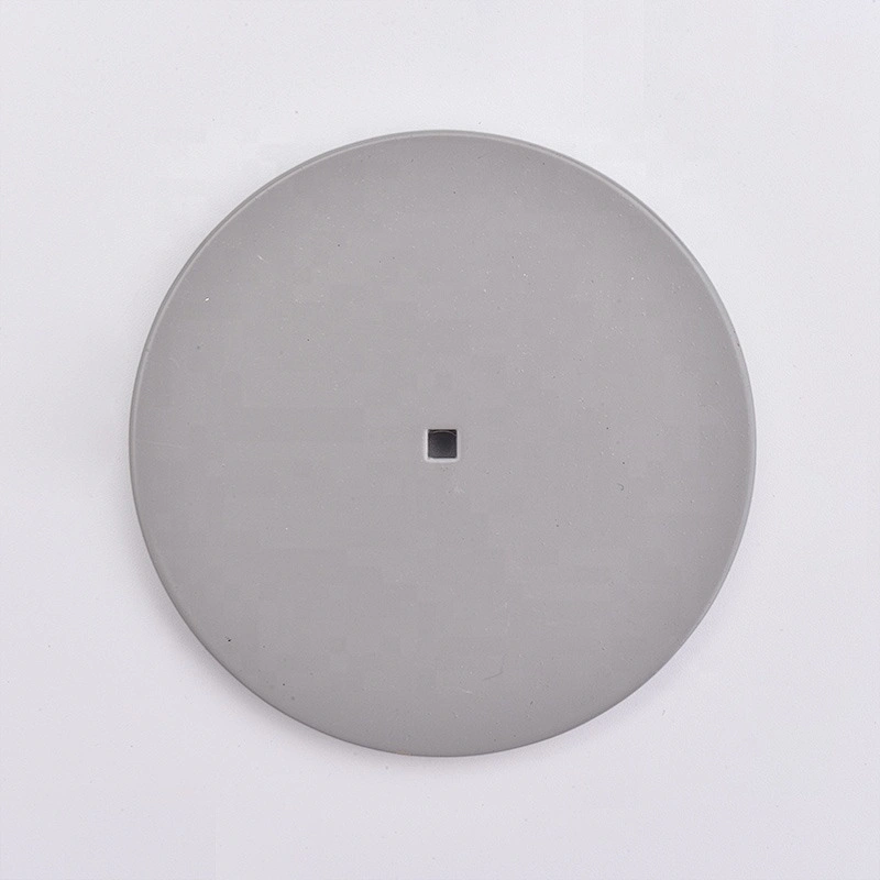 Grey round wooden lid for candle jar supply
