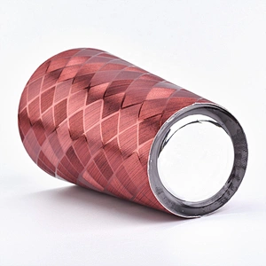 Wholesales leather pillar decorative PU material cylinder candle holders