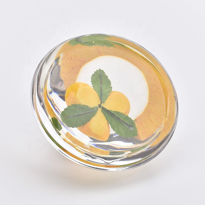 Low MOQ Custom round glass lid for candle jar supplier