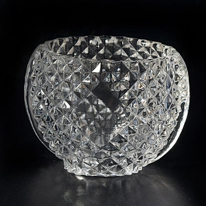 Wholesales crystal geometric luxury glass candle holder