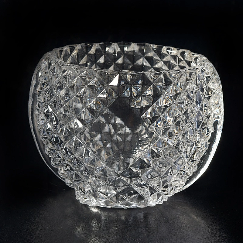 Wholesales crystal geometric luxury glass candle holder
