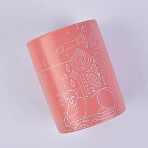 10oz Home decoration pink ceramic candle jar holders wholesales