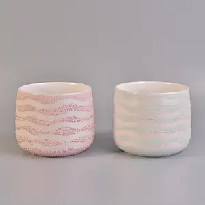 bright white ceramic candle jar decorative candle vessel