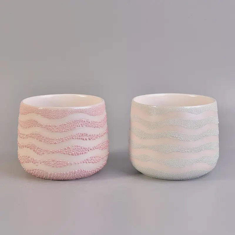 bright white ceramic candle jar decorative candle vessel