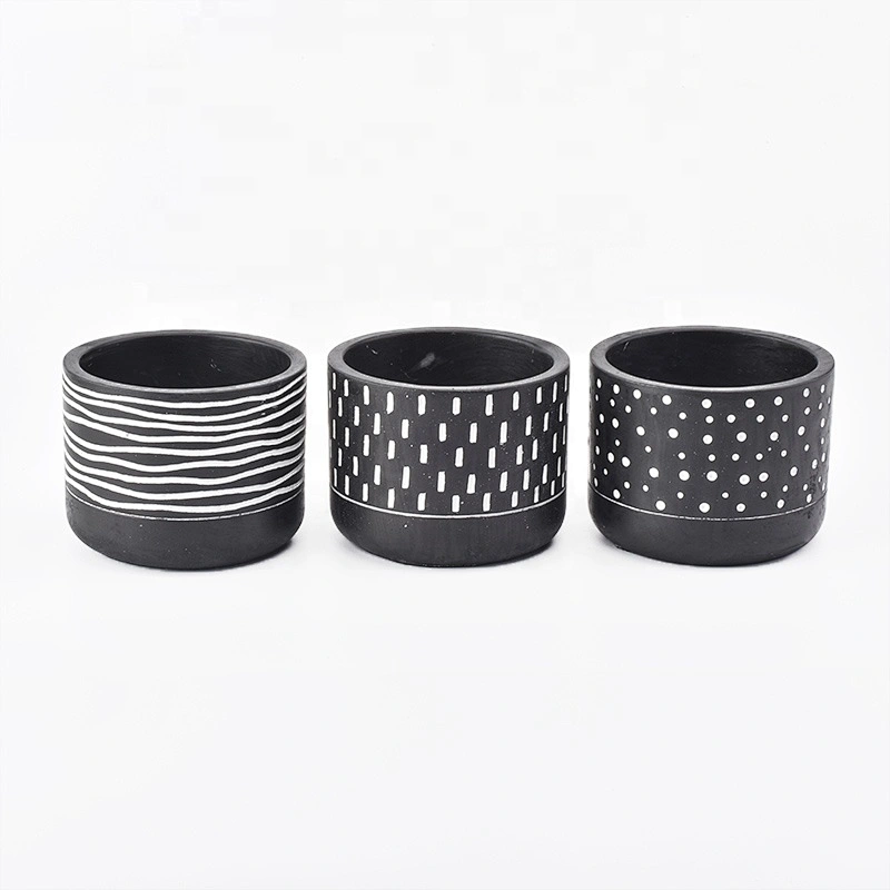 400ml round cement candle holders handmade candle jar party decoration