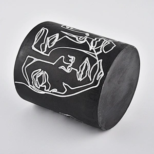 8oz 10oz matte black hurricane candle jars