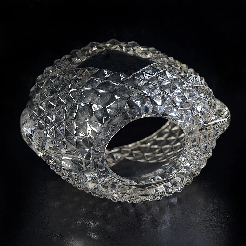 Wholesales crystal geometric luxury glass candle holder