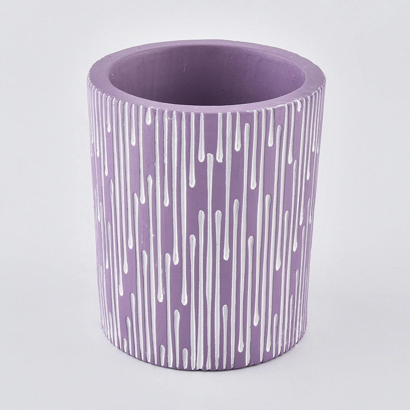 Luxury custom purple ceramic candle holders 10oz