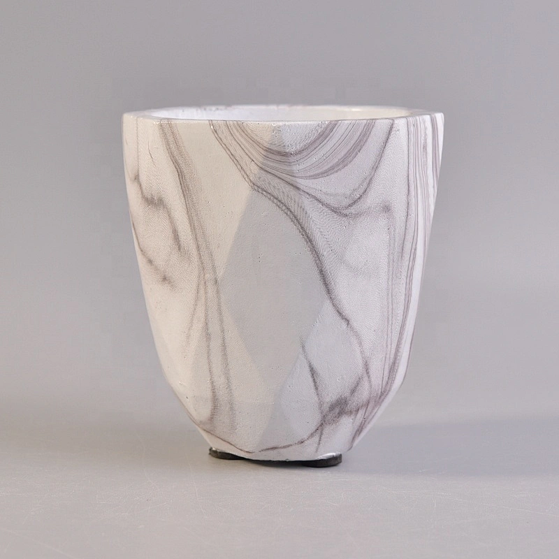 300ml Embossed concrete candle containers antique  candle vessel  wholesales