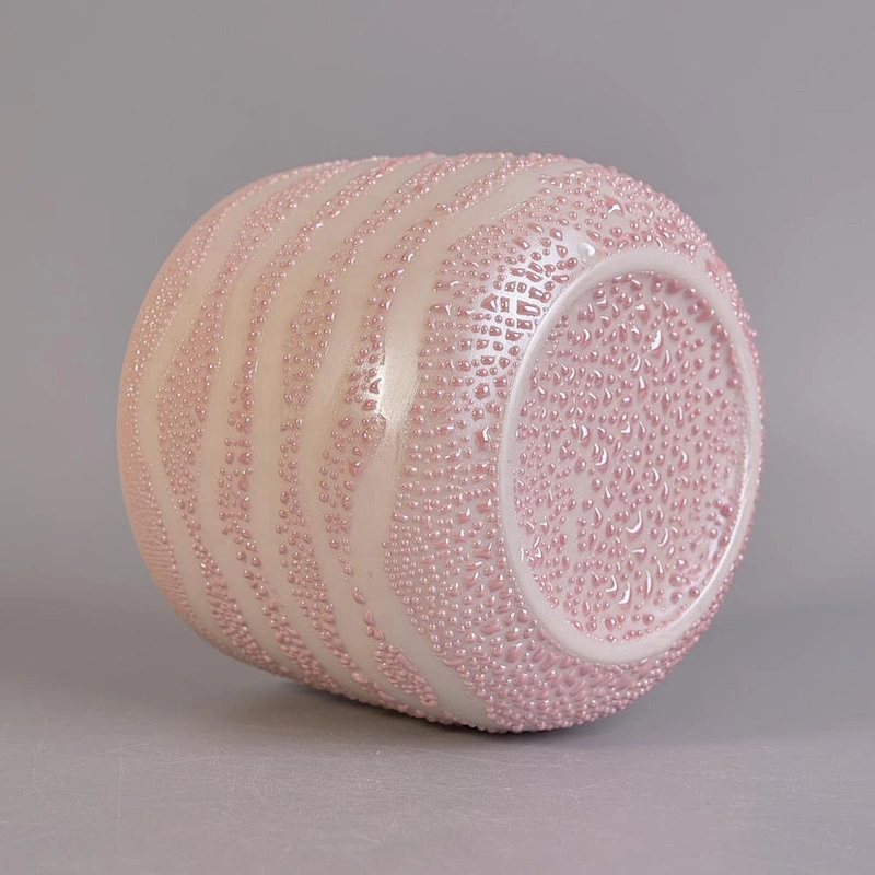 Customized glazed ceramic candle containers tealight scented candle holders home decoration