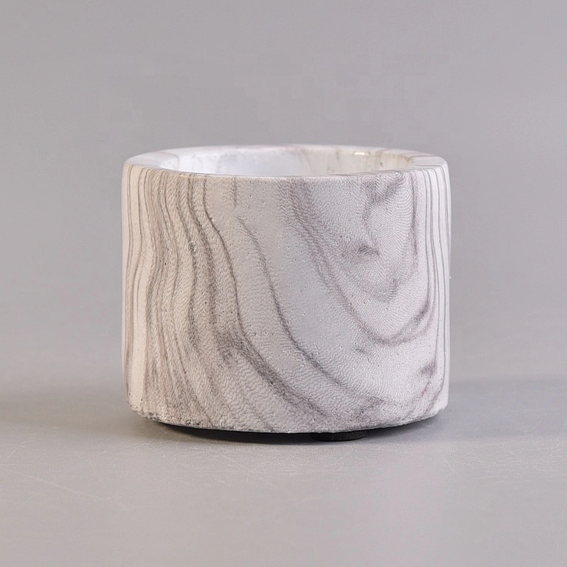 Cylinder cement candle vessel custom candle jar supplier