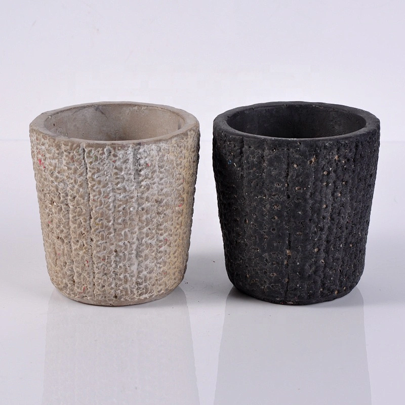 Hot sales Custom decorative grey black ceramic candle holder