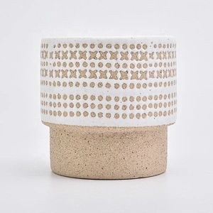 Heat resistant ceramic candle jars decorative candle holder wholesales