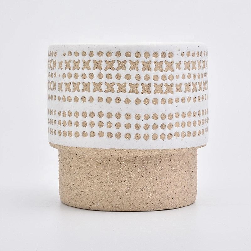 Heat resistant ceramic candle jars decorative candle holder wholesales