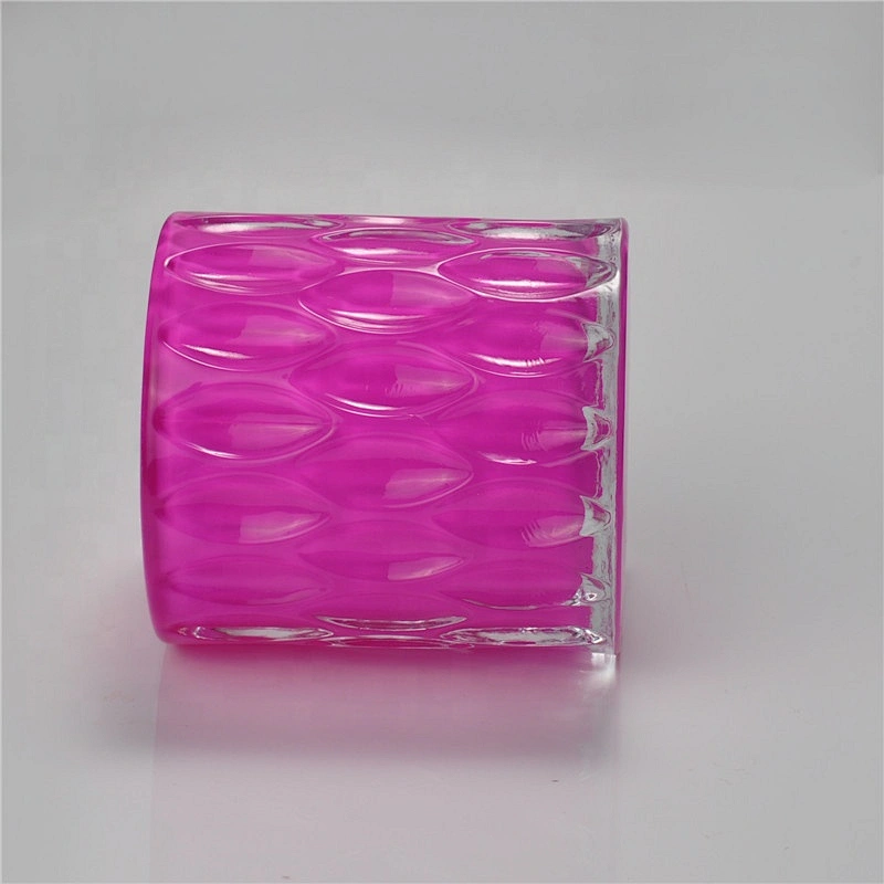 Wholesales tealight pink luxury candle glass jar 6oz 8oz 10oz
