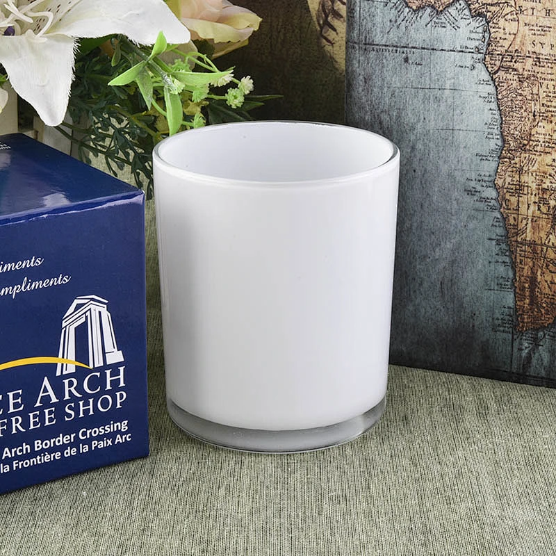 white glass votive candle holder cylinder candle container