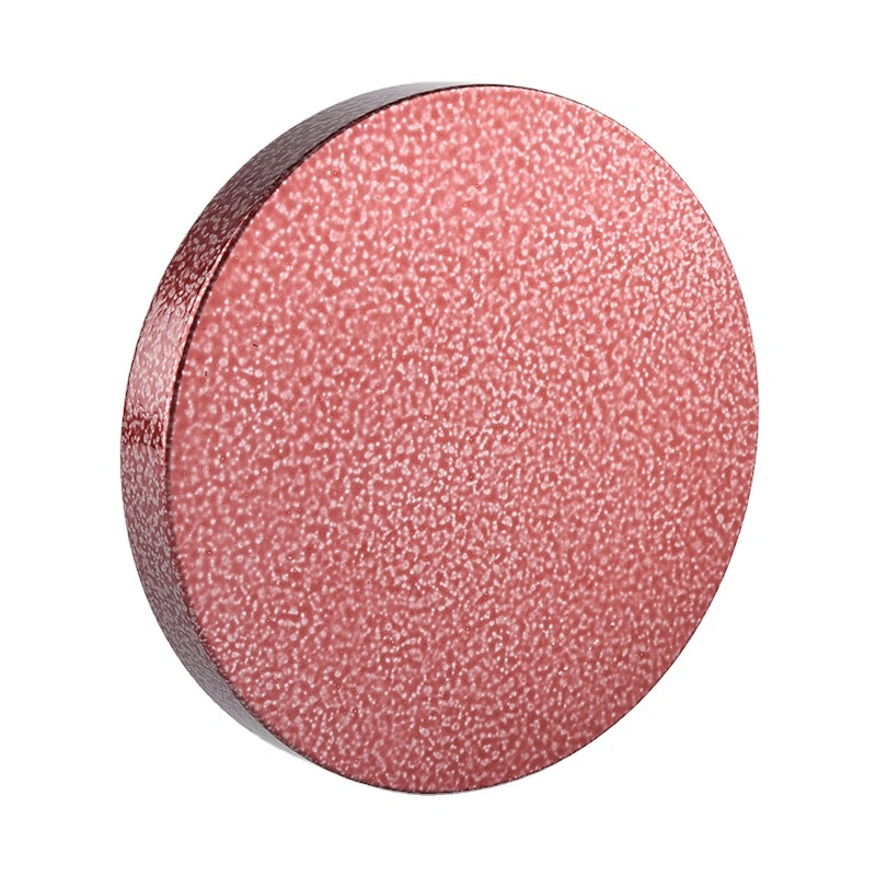 Custom round pink metal lid cover for candle holders