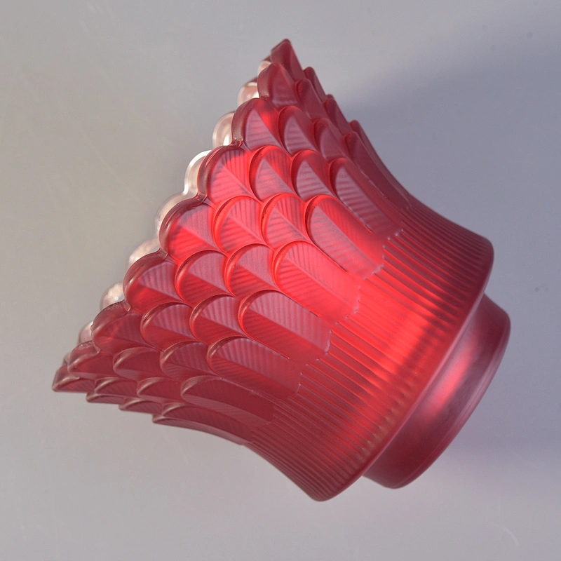 Sunny feather design luxury color votive candle glass jar