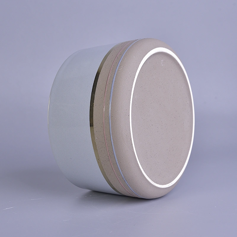 Sunny Custom decorative frosted large ceramic candle holder containers