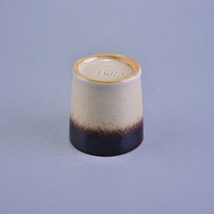 Amber mable ceramic candle iridescent jars wholesales