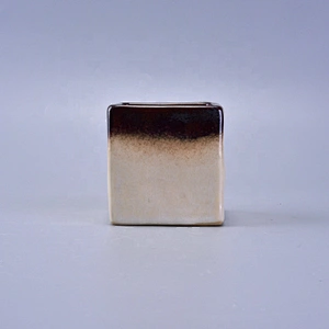Square ceramic candle jars for home decor