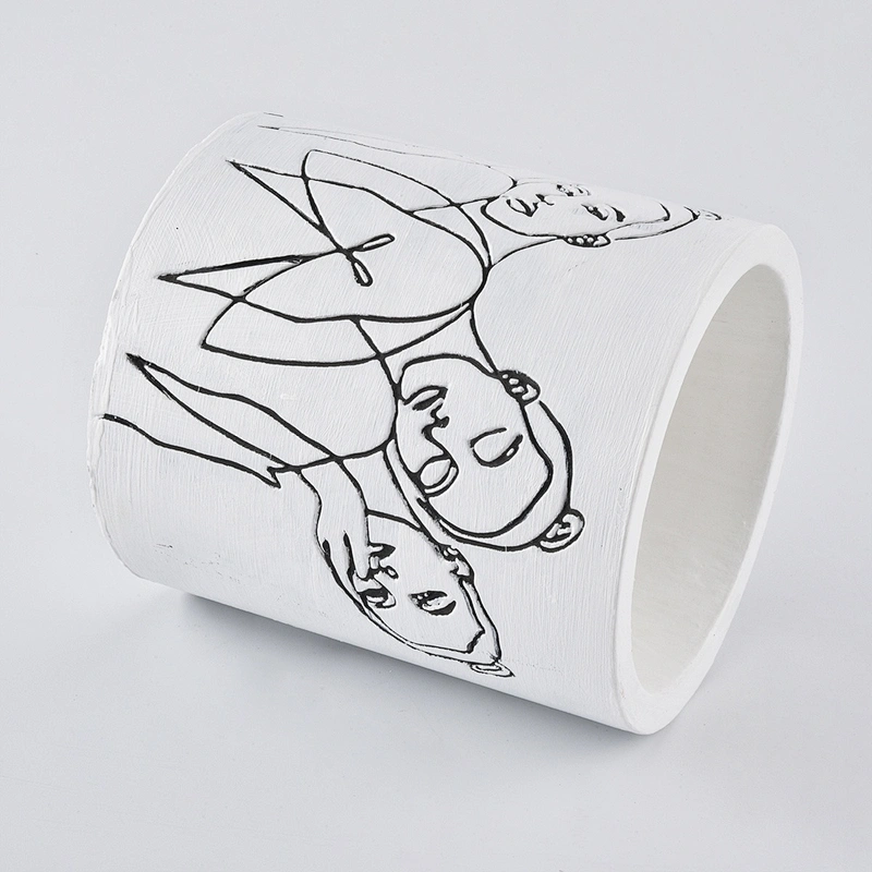 matte white concrete candle jars suppliers