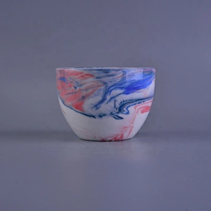 Home decor rainbow empty tealight ceramic tin candle jar