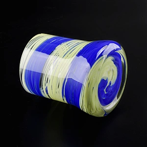 395ML Glass Candle Jar for Decor Blue