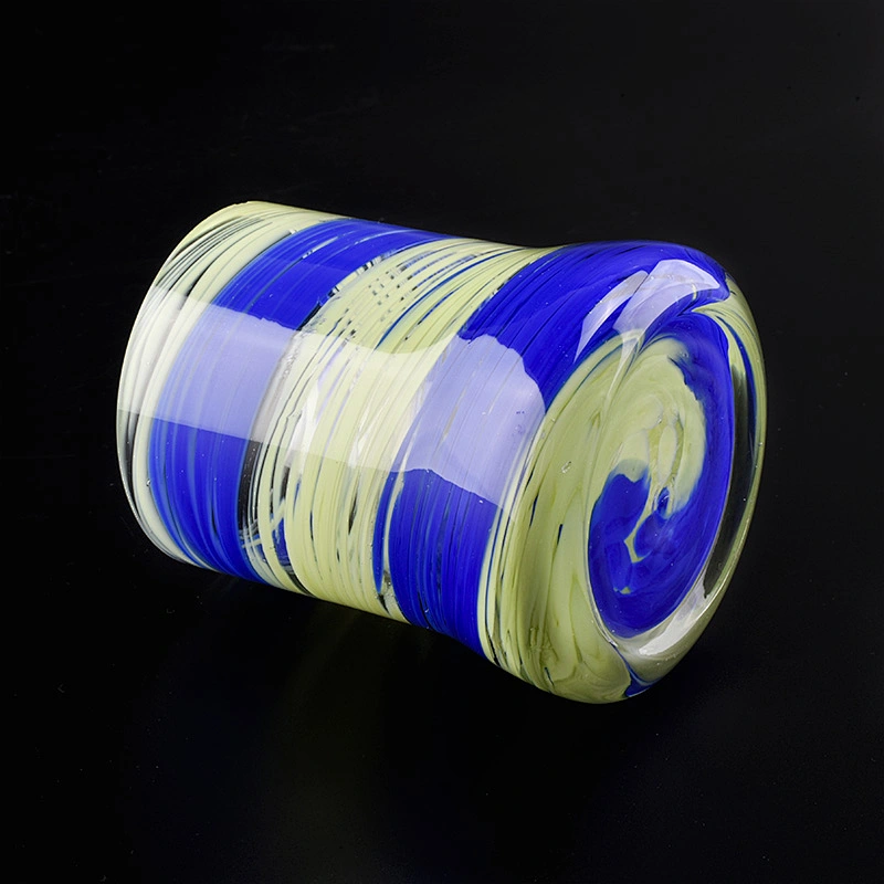 395ML Glass Candle Jar for Decor Blue