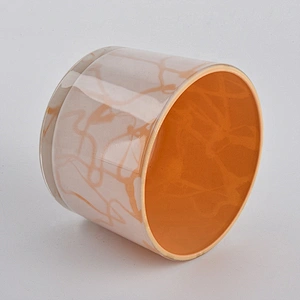11oz glass candle holders with marble painting