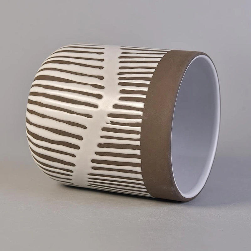Sunny new design Luxury custom brown candle ceramic holder