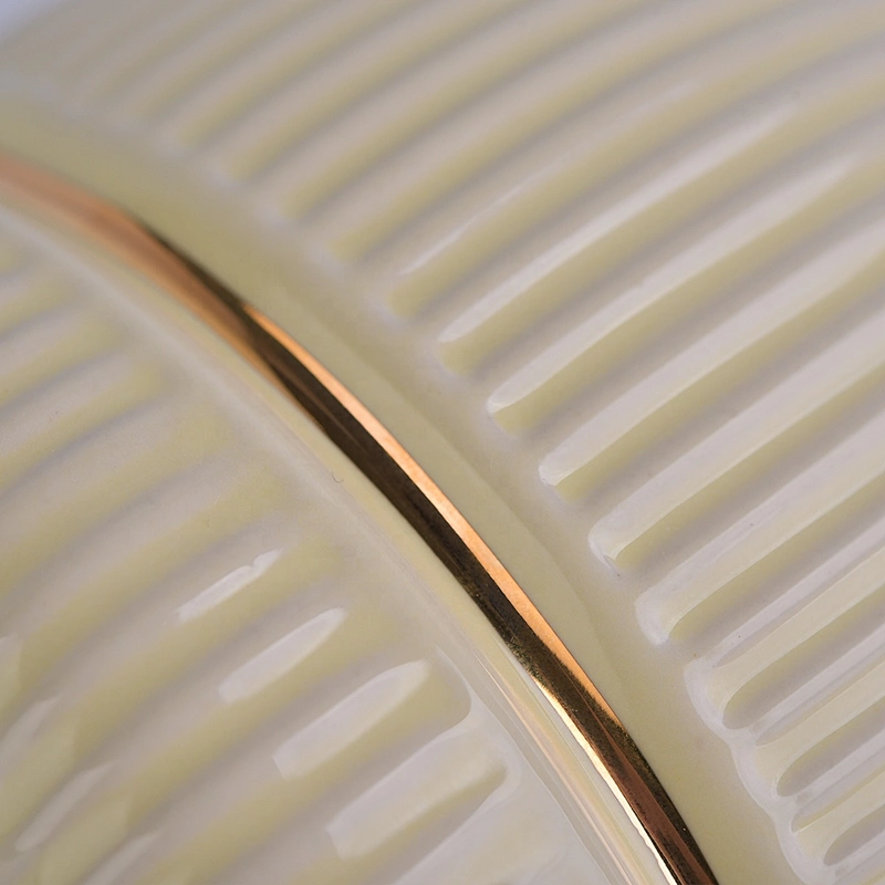 10oz 20oz Wholesales custom gold tealight ceramic candle holders