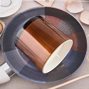 Manufacturer luxury custom tealight amber Glass candle jar
