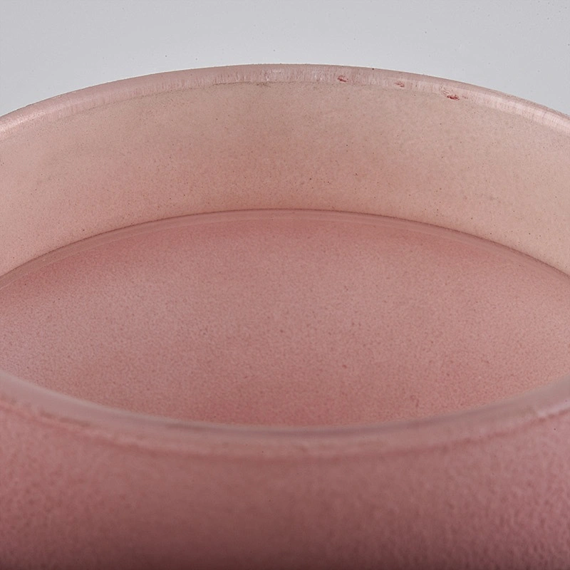 matte pink scented decorative glass candle jars
