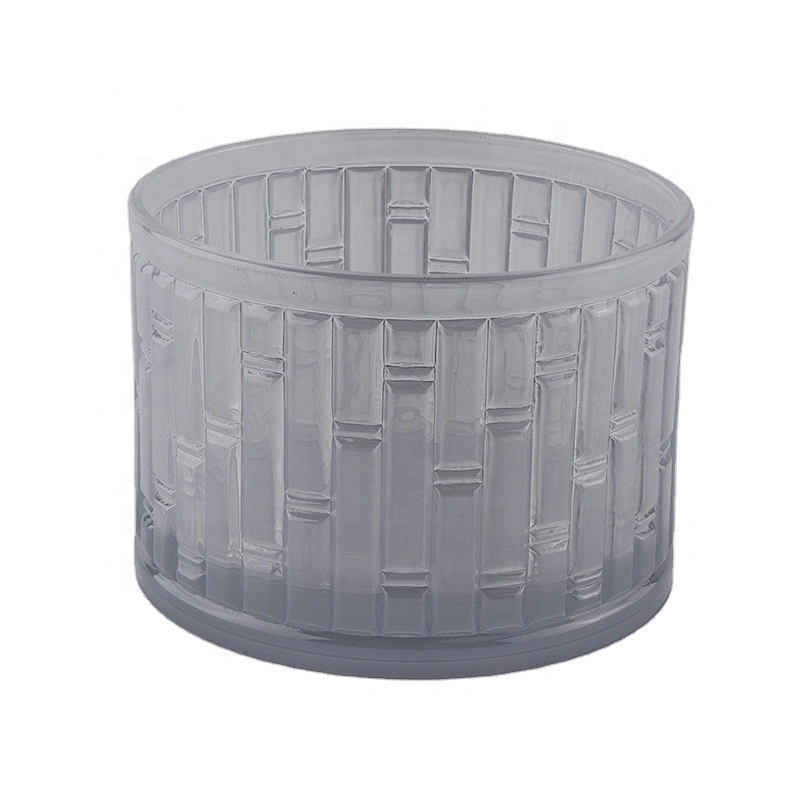 frosted colored glass candle jar